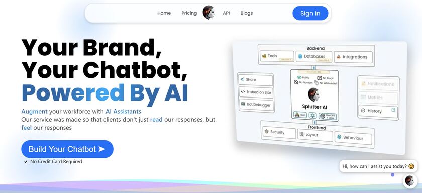 Splutter AI Splash Page