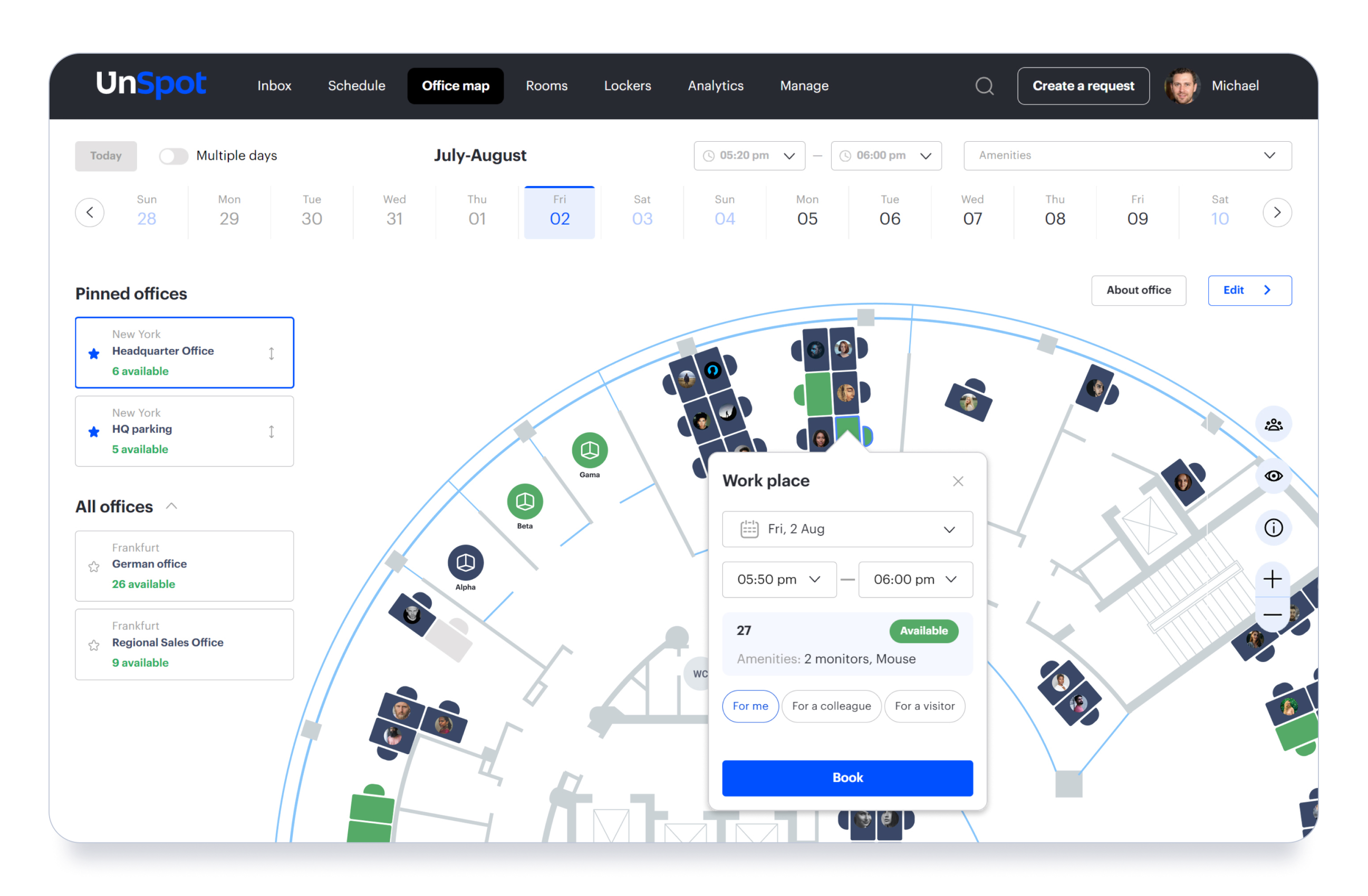 UnSpot Desk booking