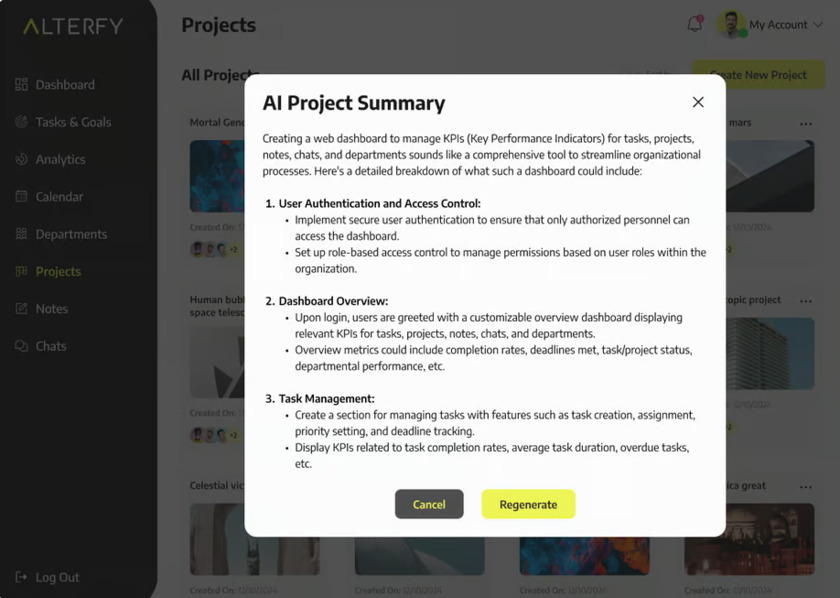 Alterfy AI AI Project Summary