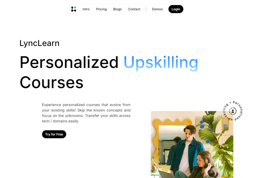 LyncLearn Landing Page
