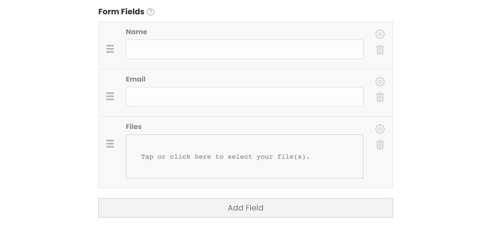 EZ File Drop Form Fields