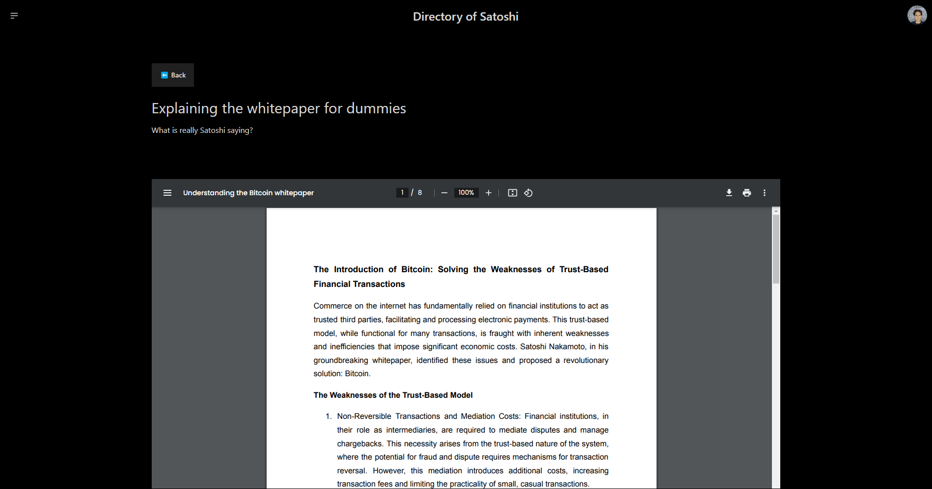 Directory of Satoshi 
