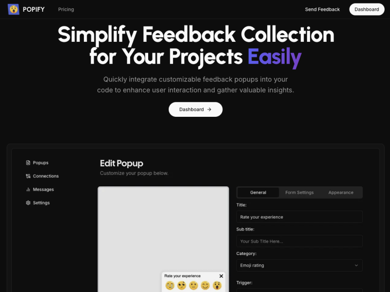 Popify.dev Popify.dev Landing Page