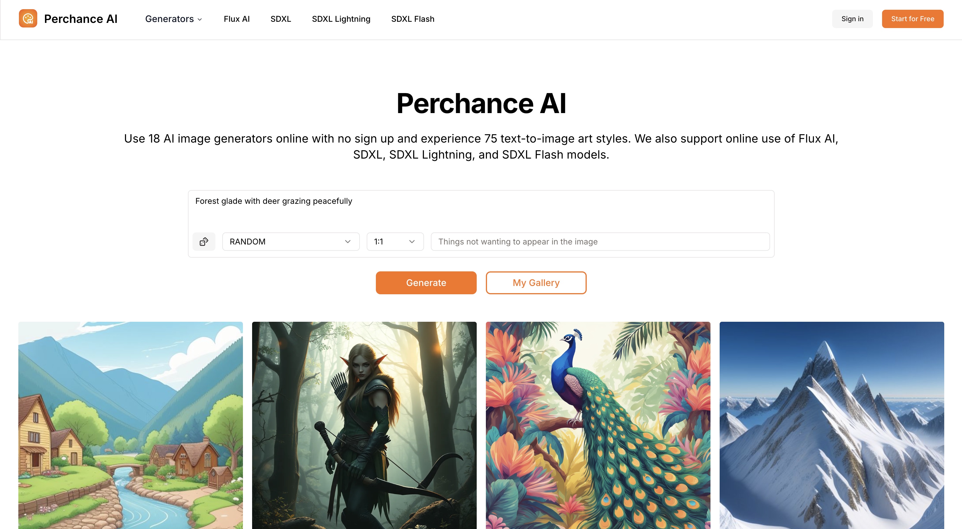 PerchanceAI.cc Perchance AI Home