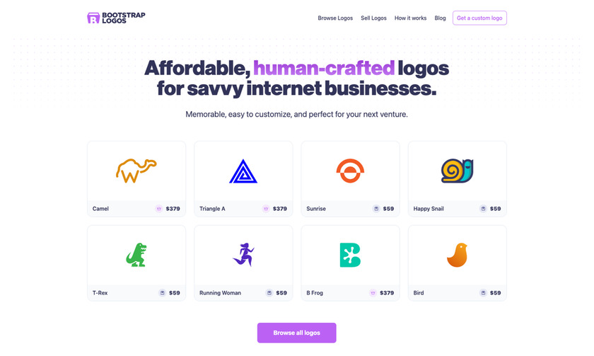 Bootstrap Logos Landing page