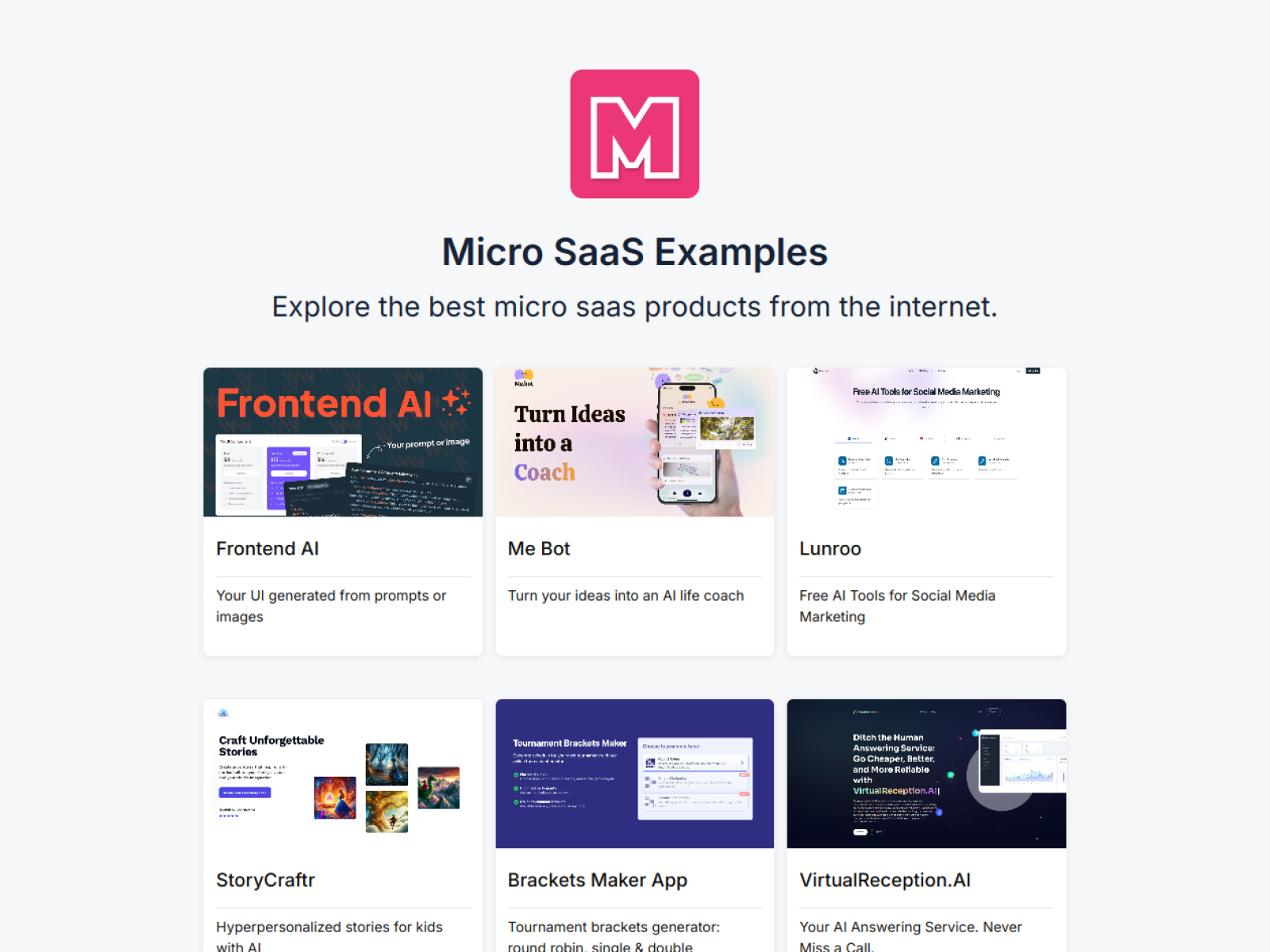 Micro Saas Examples Micro SaaS Examples Demo