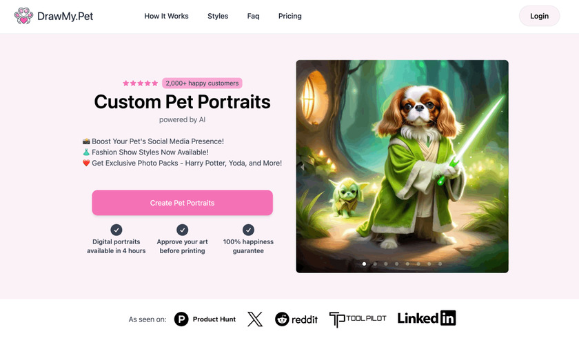 DrawMy.Pet Landing Page