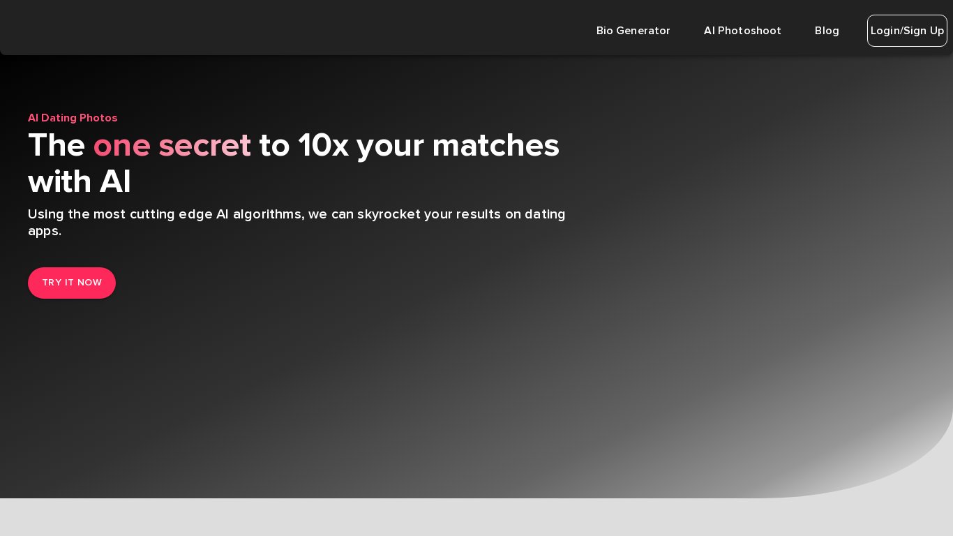 Boost Dating Landing page