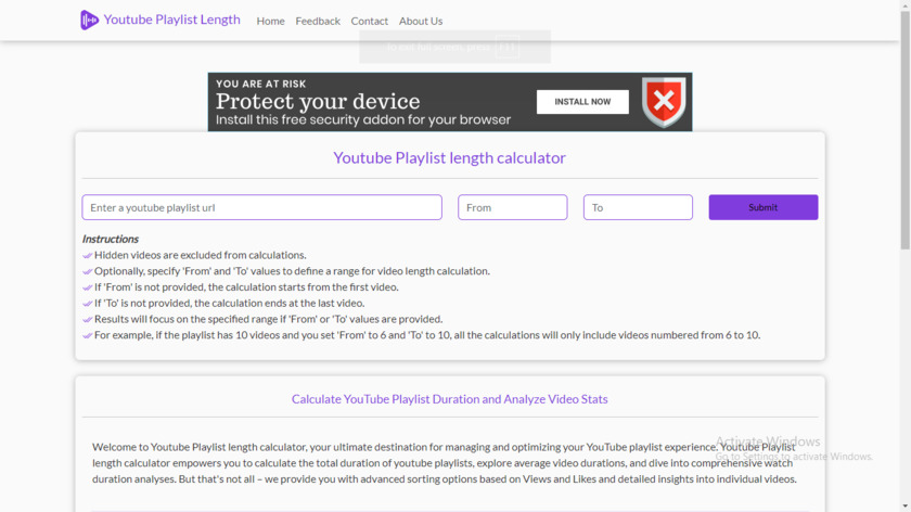 YouTube Playlist Length Calculator youtube playlist length