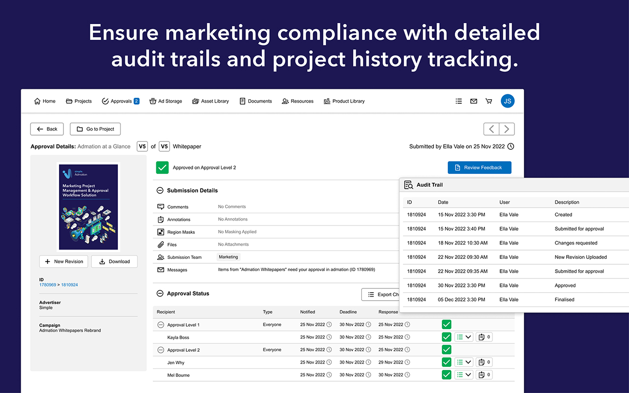 Admation Marketing Compliance + Audit Trails
