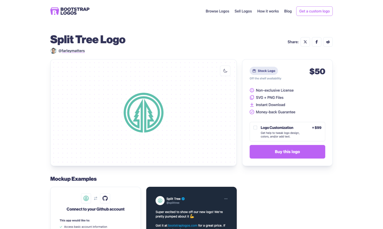 Bootstrap Logos Logo page