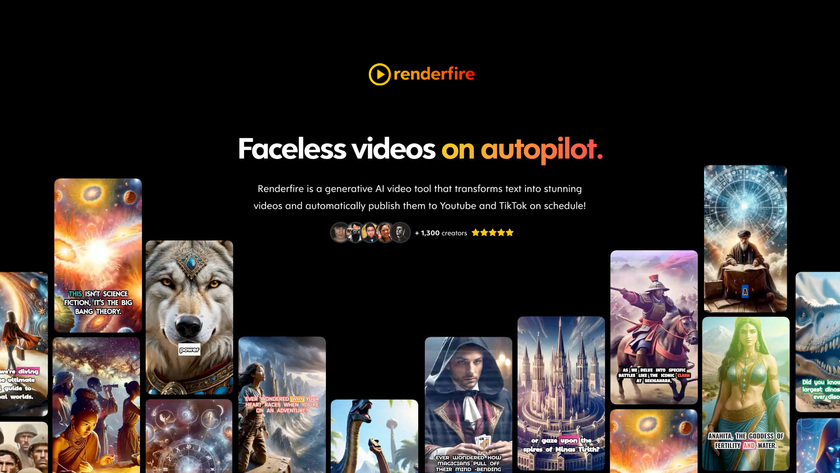 Renderfire Landing Page