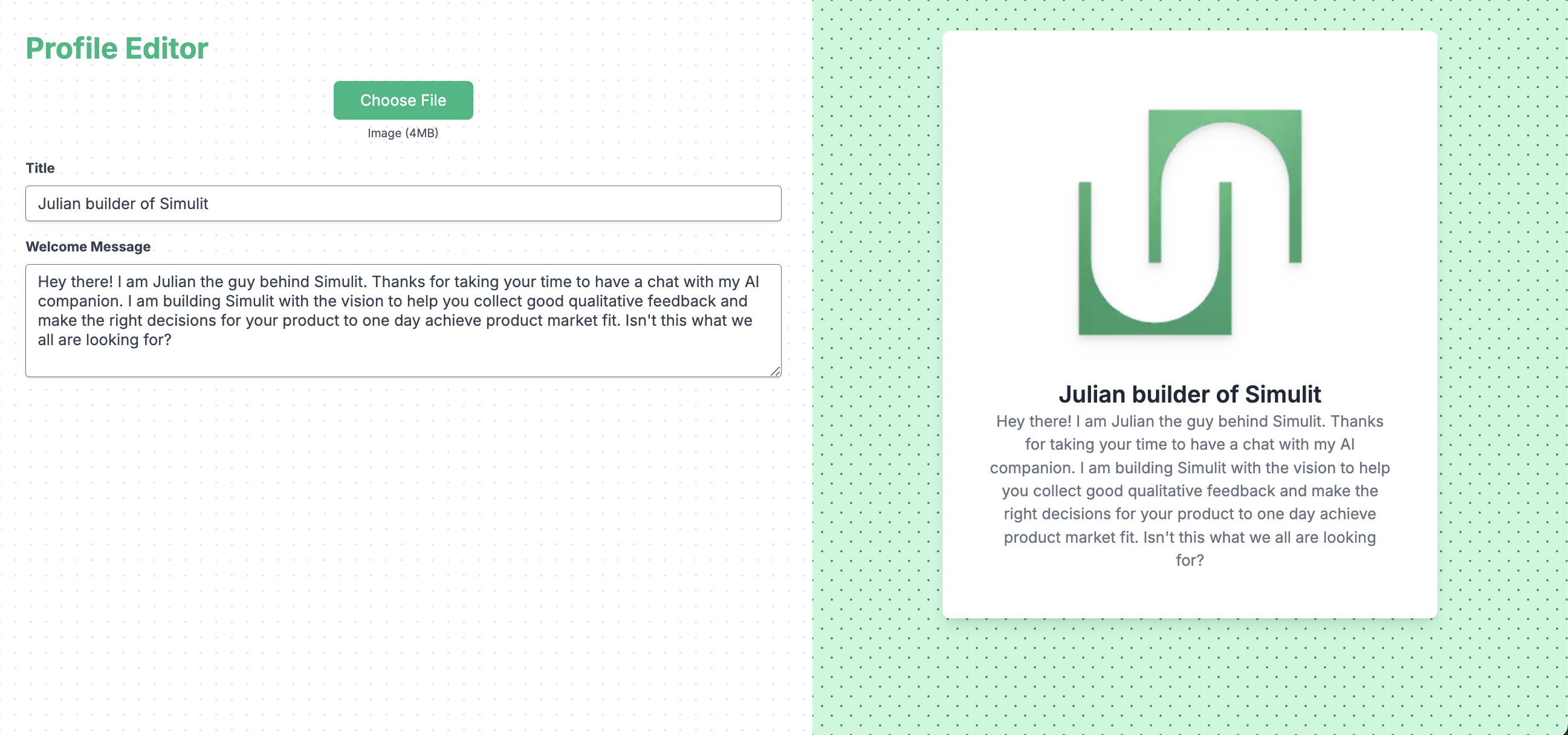 Simulit App Profile Editor