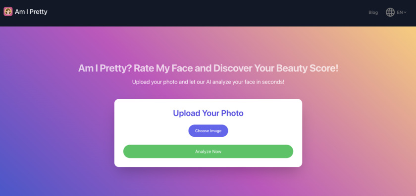 AmIPretty.net Landing Page