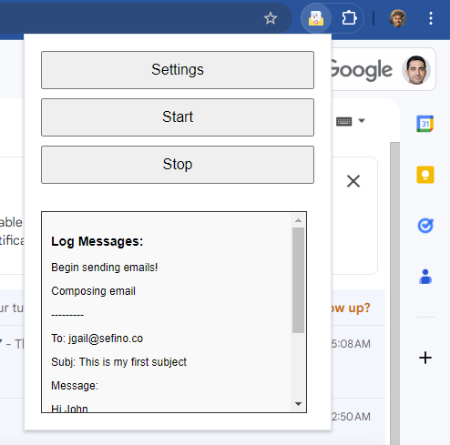 Emailr App Home Screen