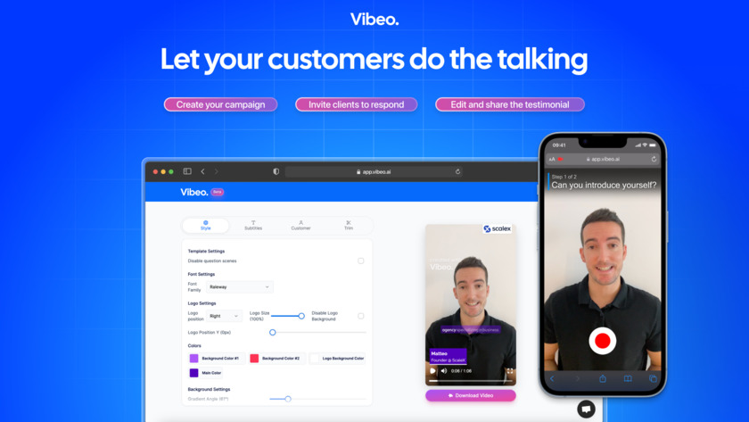 Vibeo.ai Landing Page