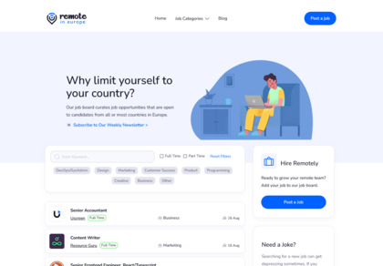 Remote in Europe screenshot