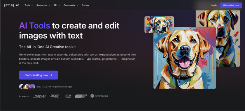 getimg.ai Landing Page