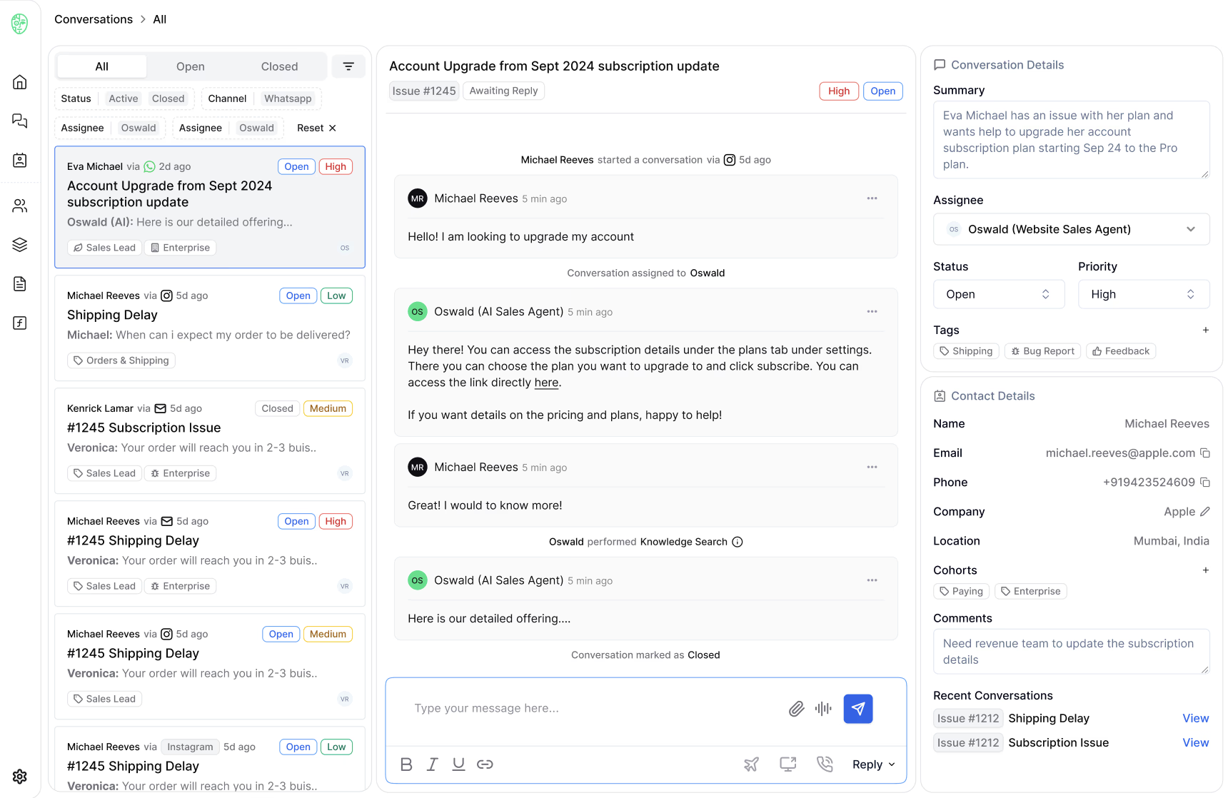 Sagepilot AI Conversation Management