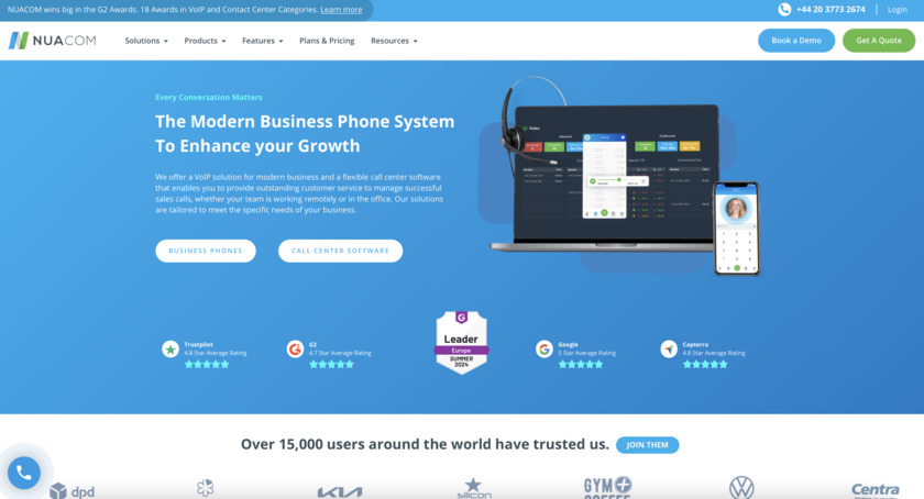 NUACOM Landing Page