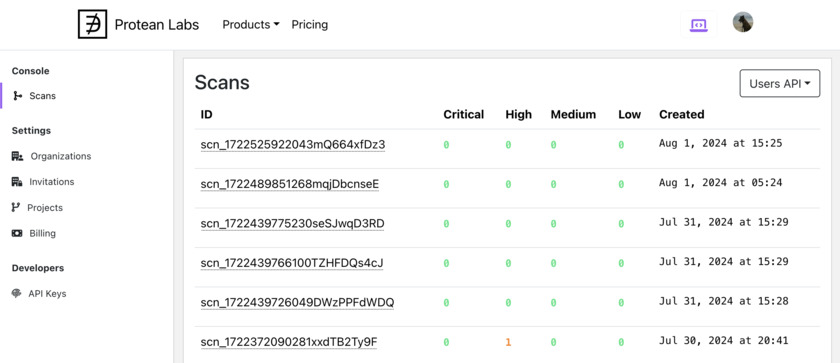 Protean Labs Landing Page