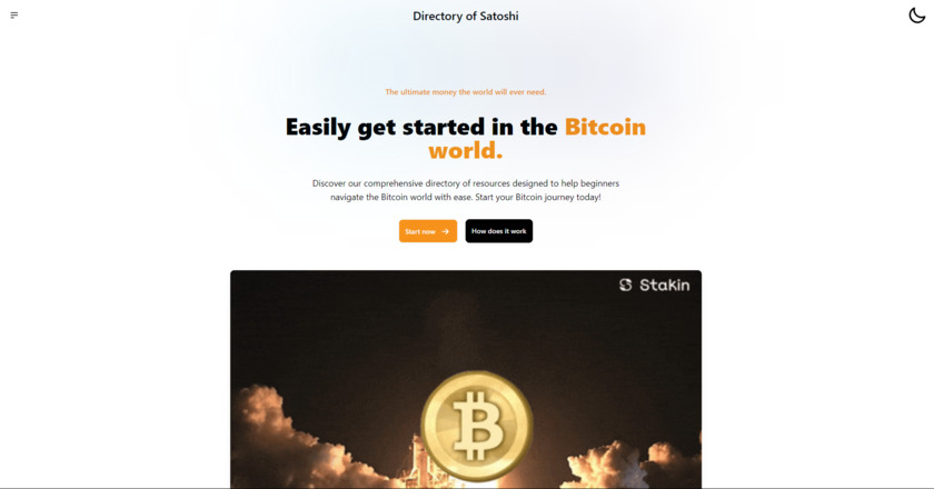 Directory of Satoshi Landing Page