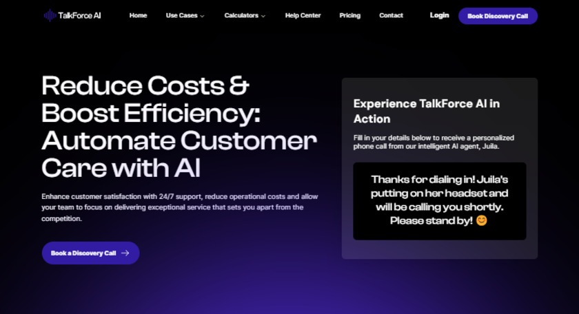 TalkForce AI Landing Page