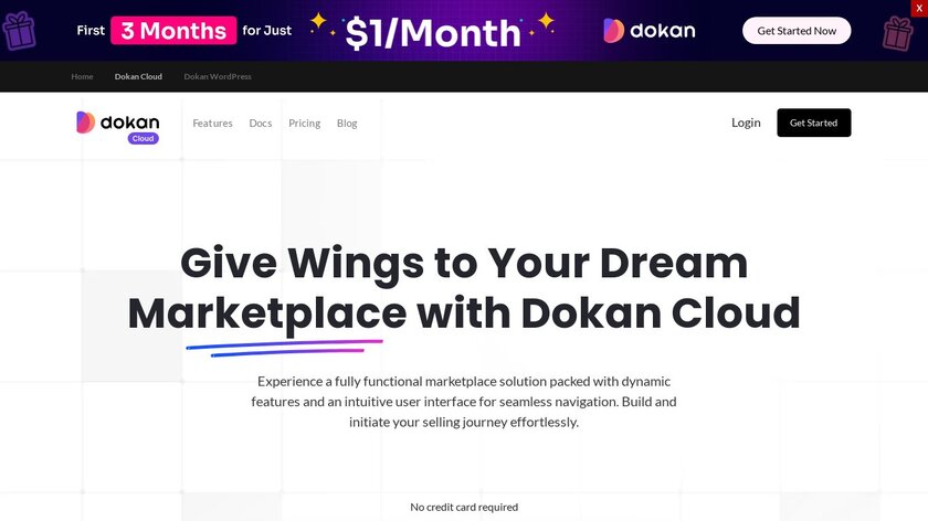 Dokan Cloud Landing Page