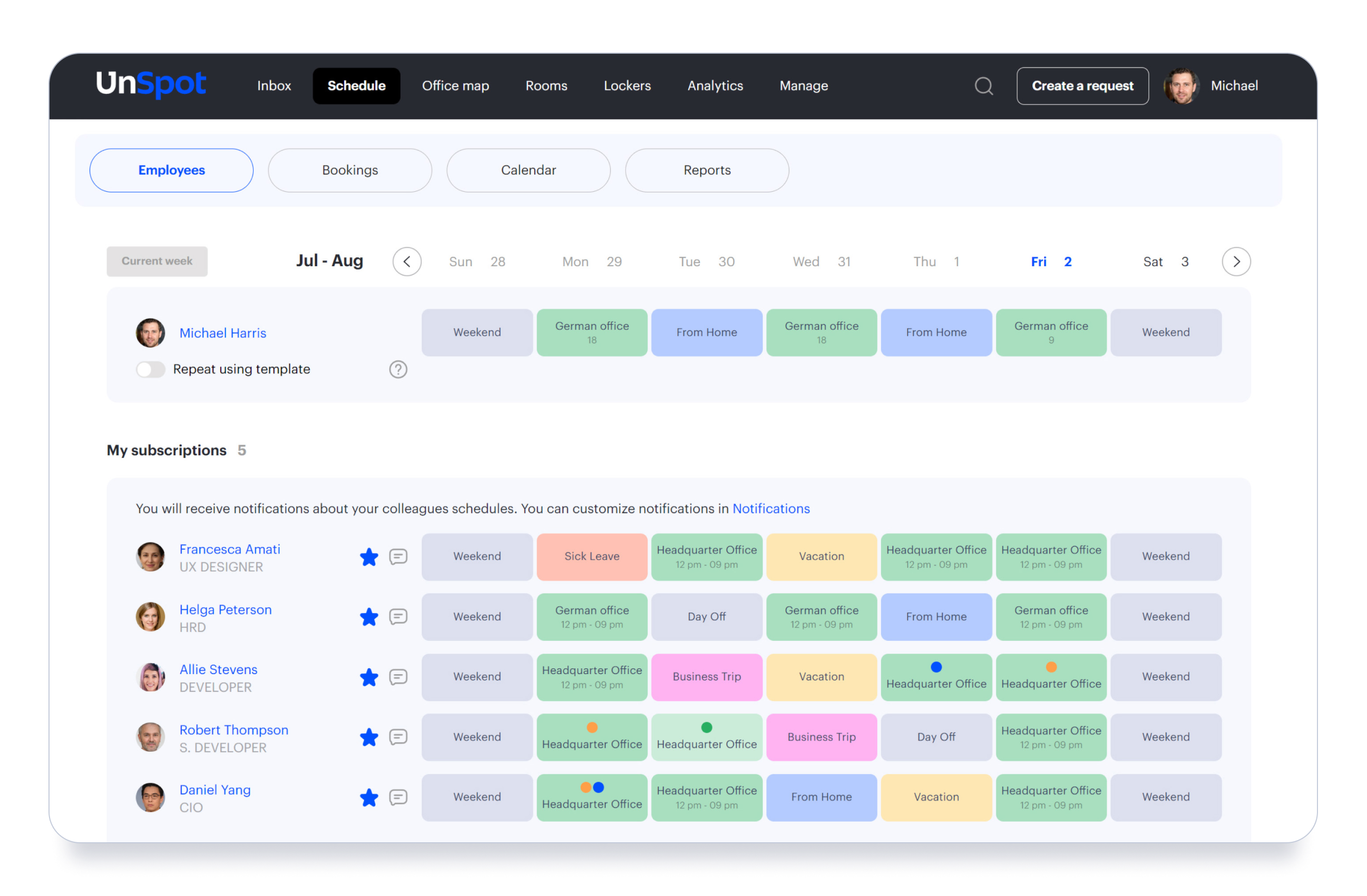 UnSpot Office scheduling software