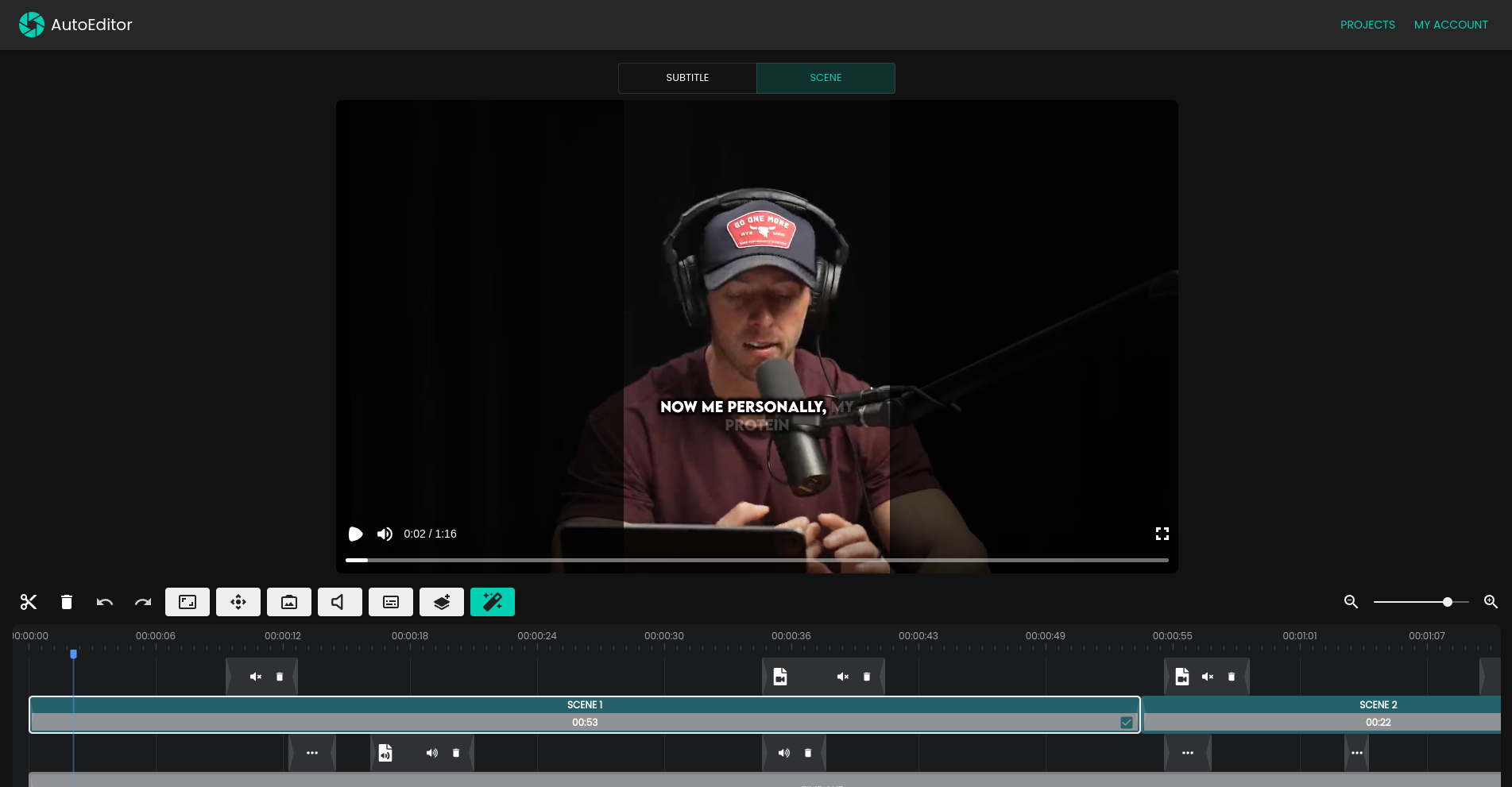 AutoEditor Video Editor Timeline