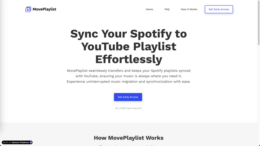 MovePlaylist Landing Page