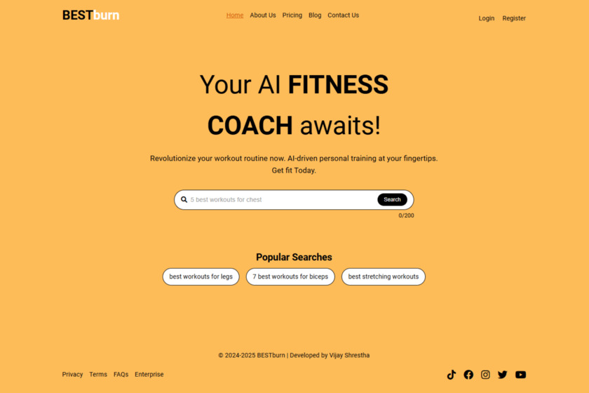 BESTburn.fit Landing Page