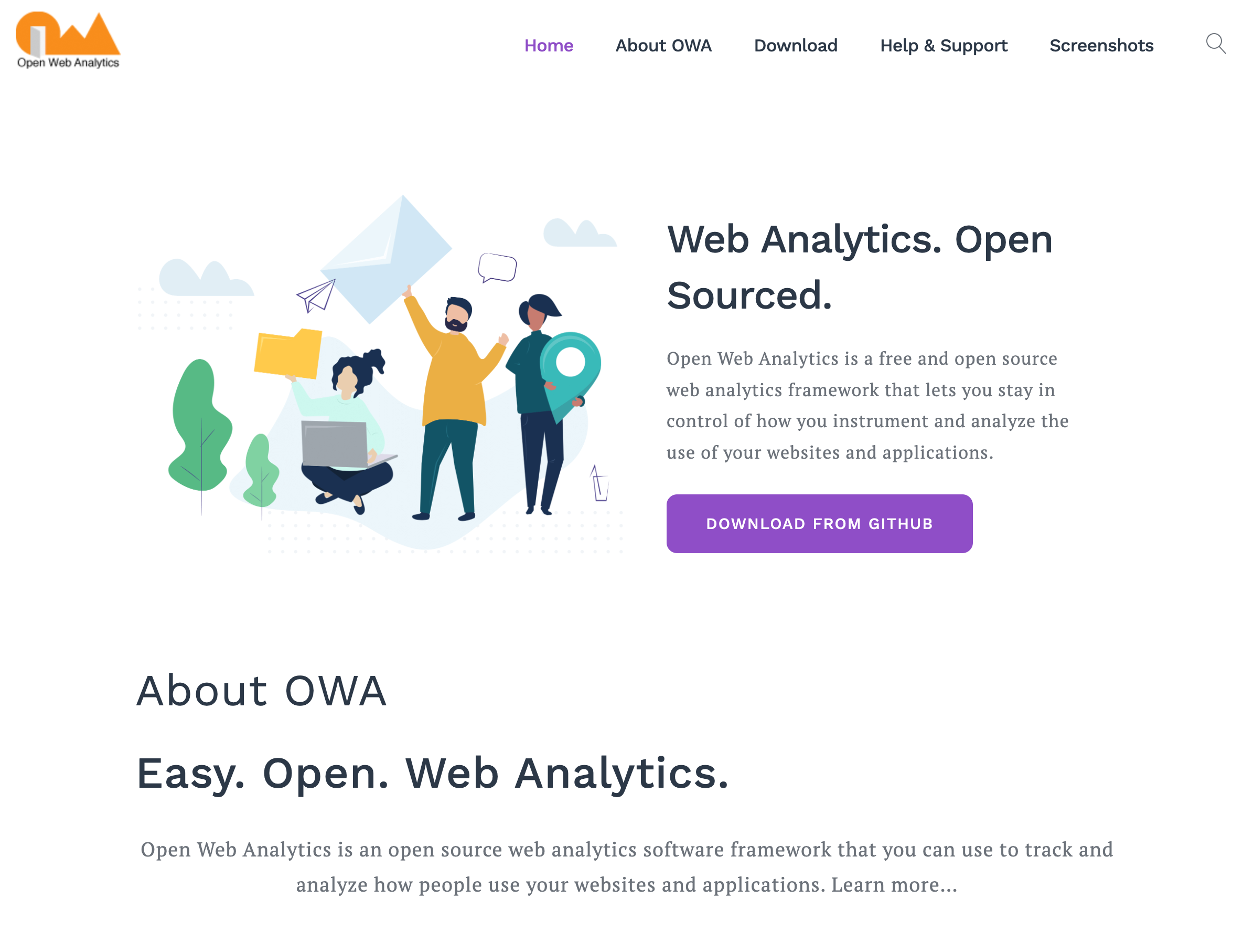 Open Web Analytics Homepage