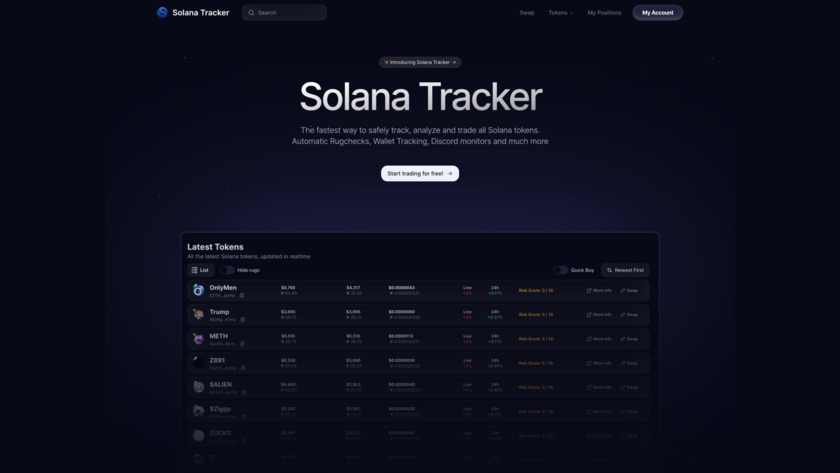 SolanaTracker.io Solana Tracker Thumbnail