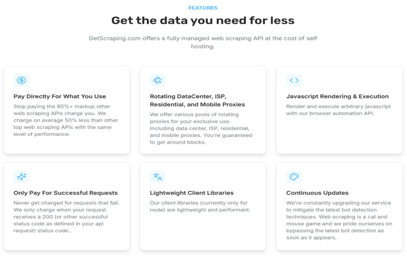 GetScraping.com Landing Page