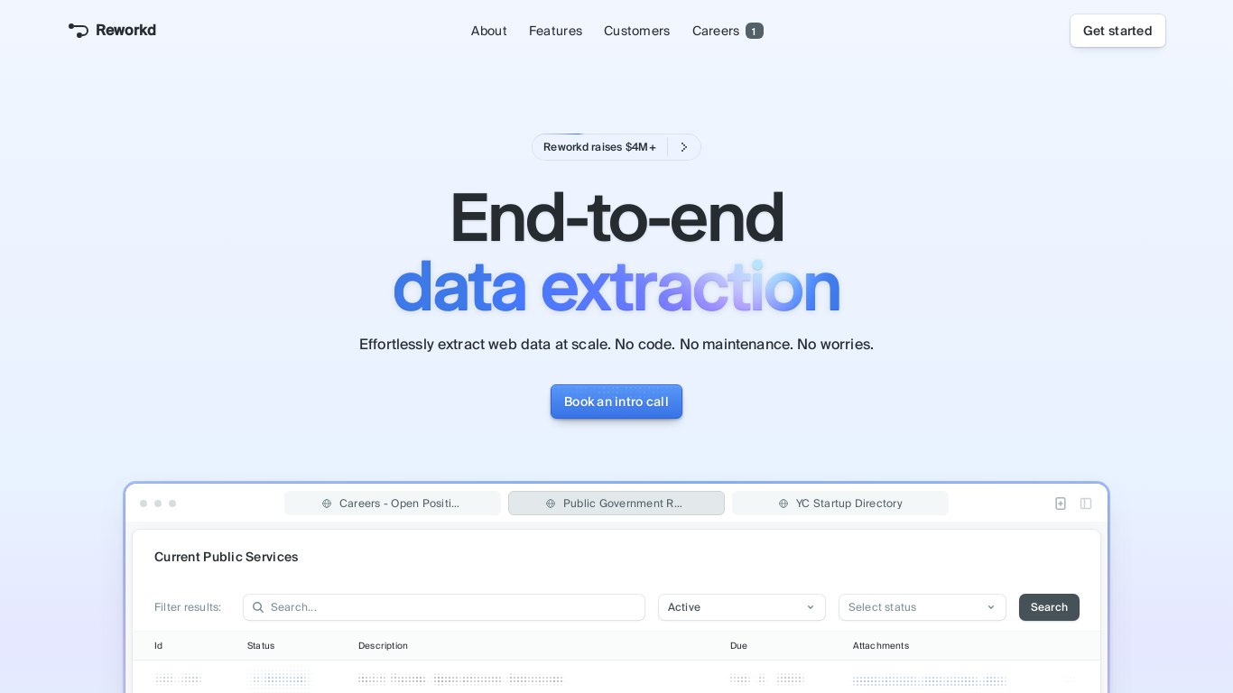 Reworkd Landing page