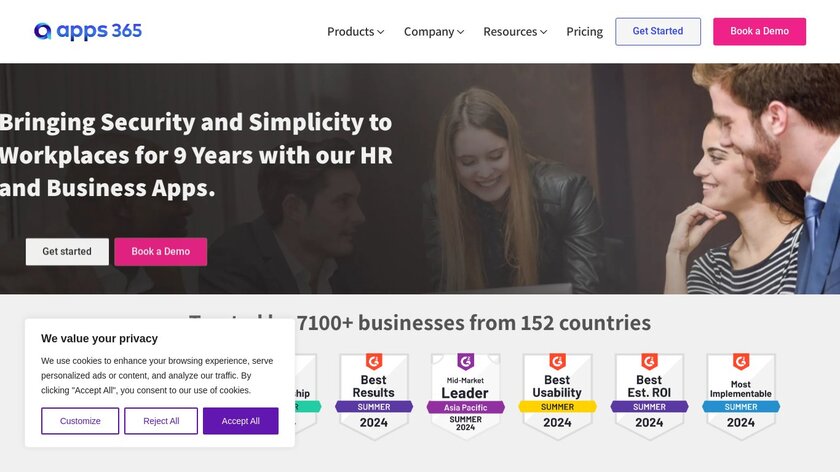 Apps 365 Landing Page