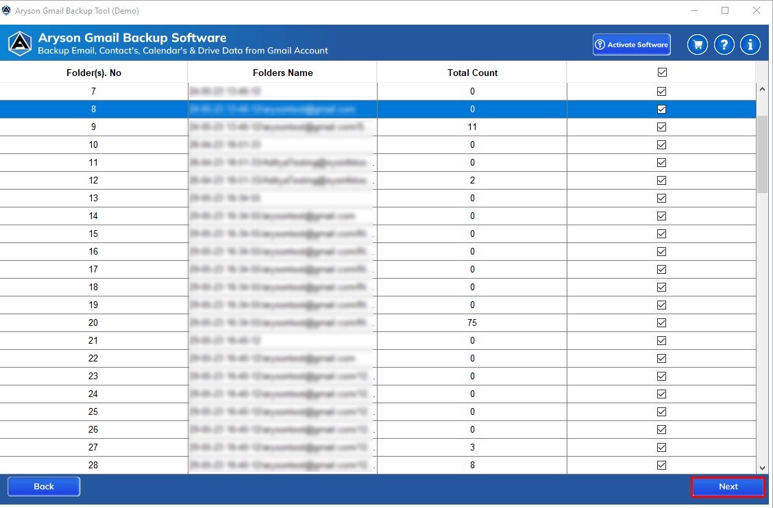 Aryson Gmail Backup Tool 