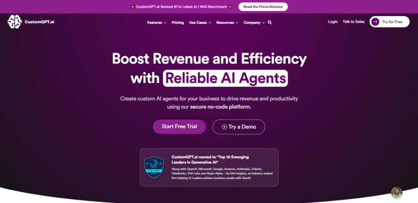 CustomGPT.ai CustomGPT.ai | Custom GPT With ALL Your Business Content