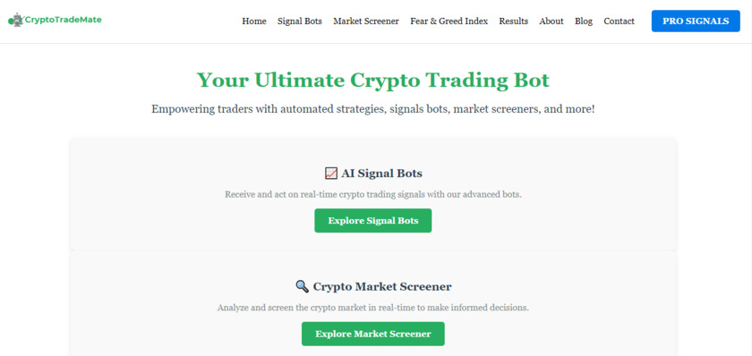 CryptoTradeMate Landing Page