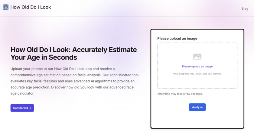 How-Old-Do-I-Look.org Landing Page