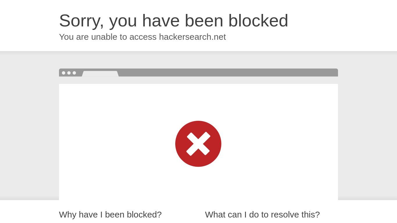 Hacker Search Landing page