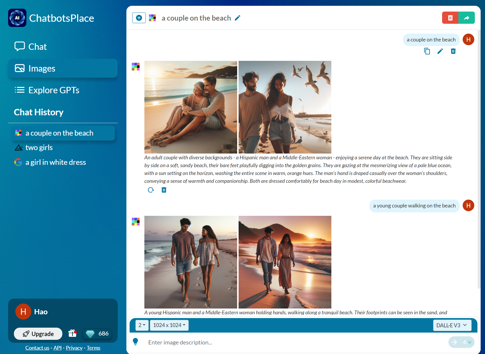 ChatbotsPlace Text to image generation