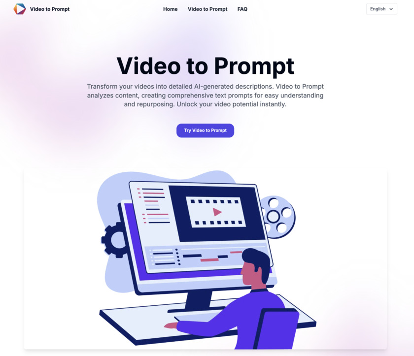 VideotoPrompt.net Landing Page