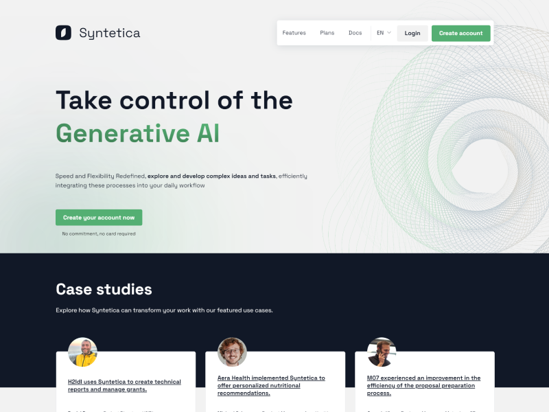 Syntetica.ai Public Landing