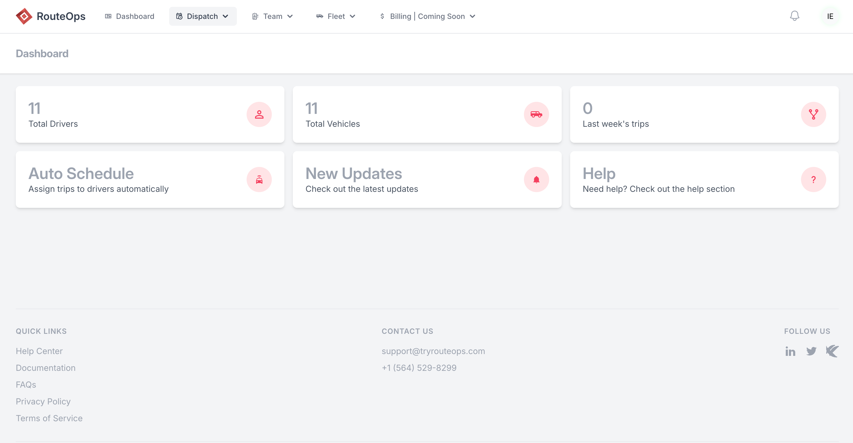 RouteOps Dashboard
