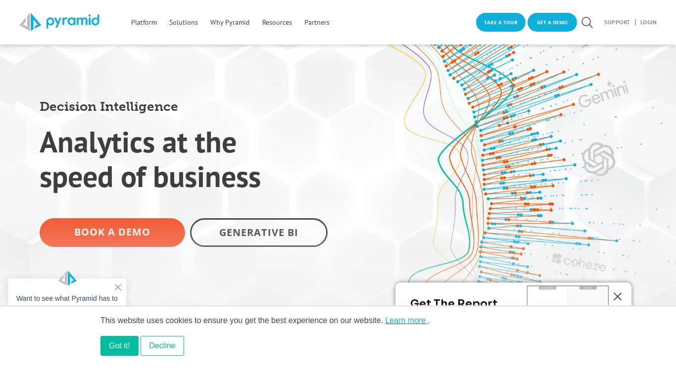 Pyramid Analytics Landing page