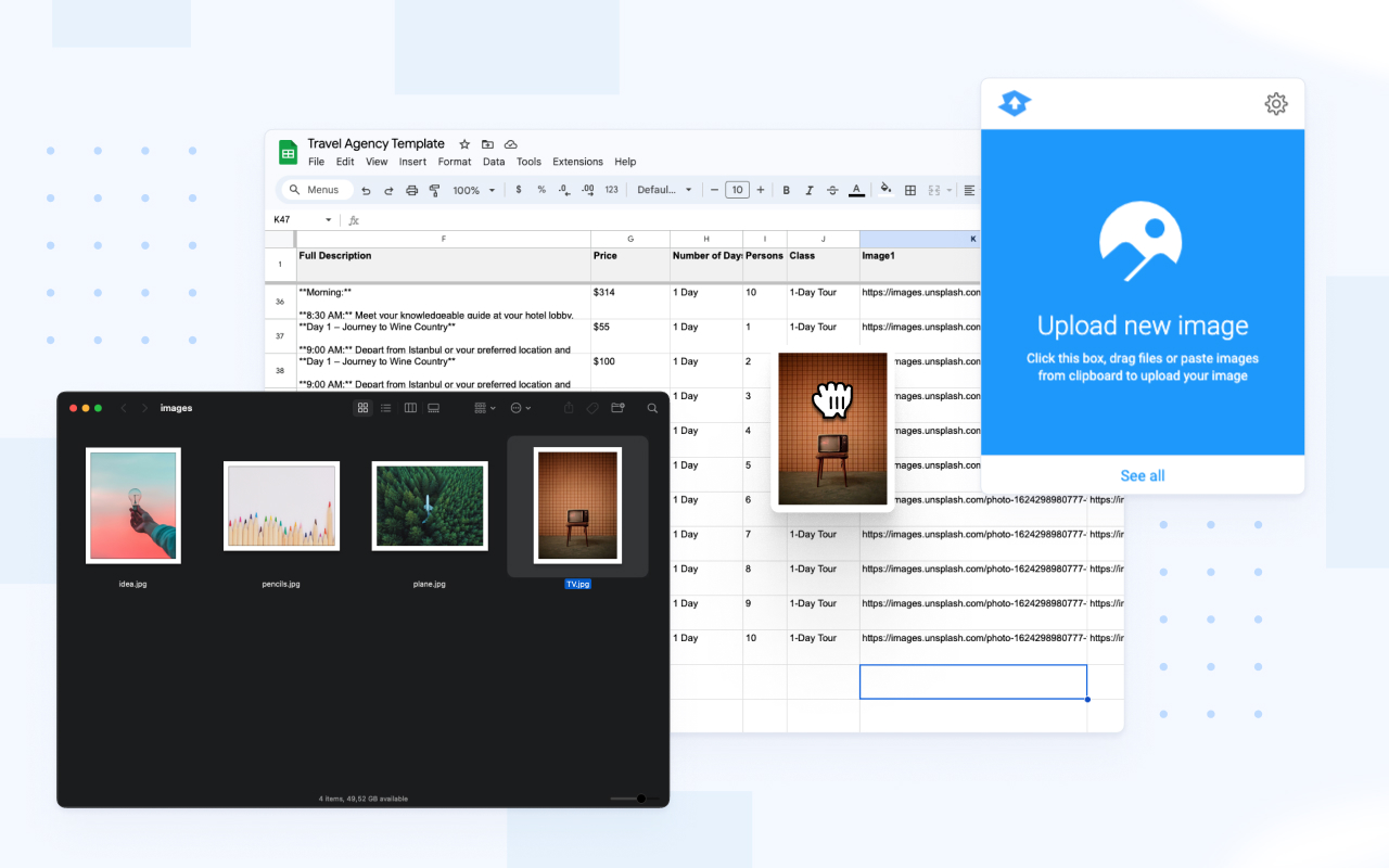 SpreadSimple Image uploader extension
