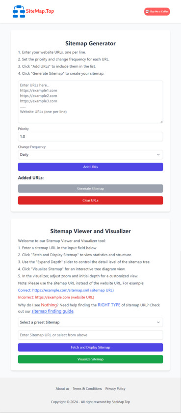 Sitemap.top Landing Page