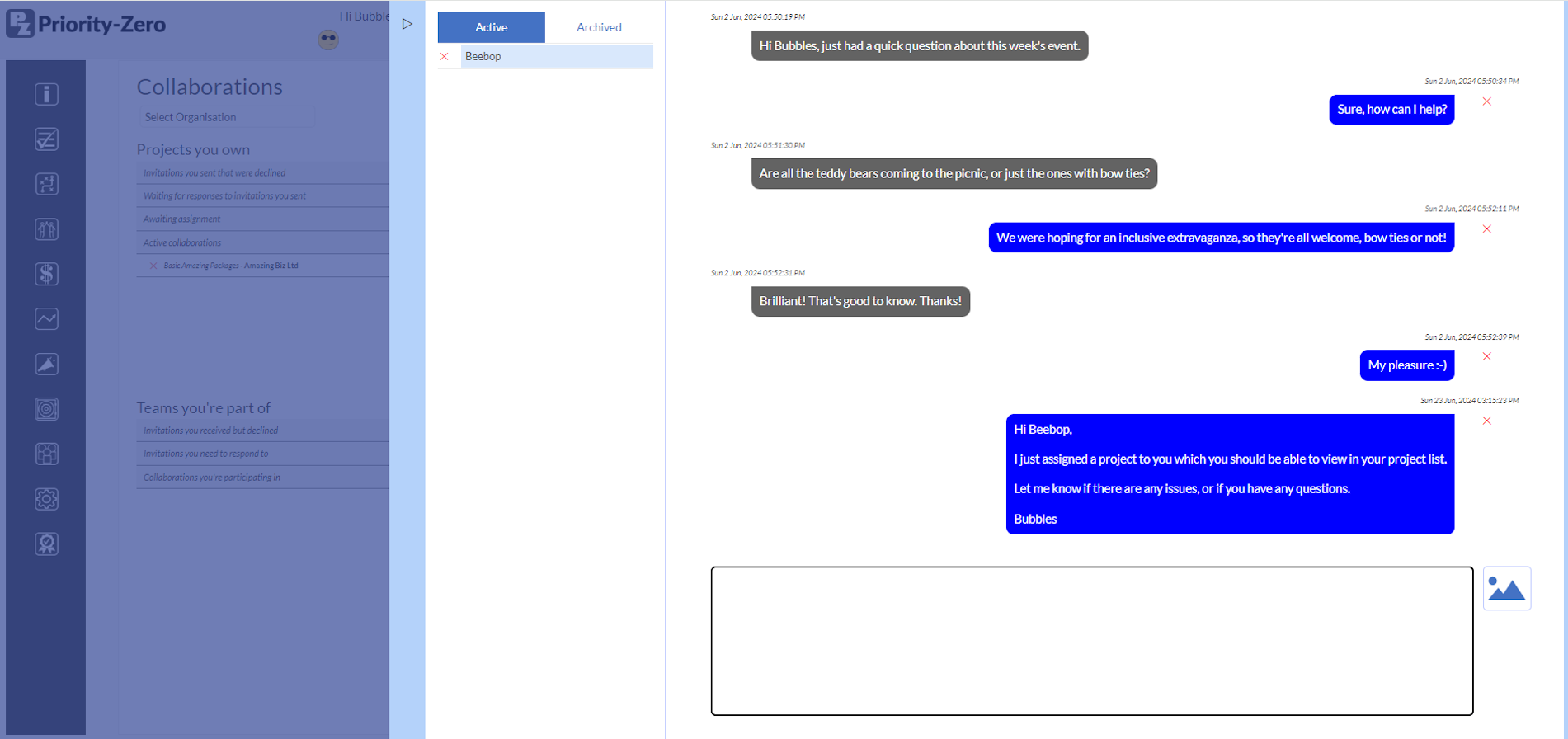 Priority-Zero Chat